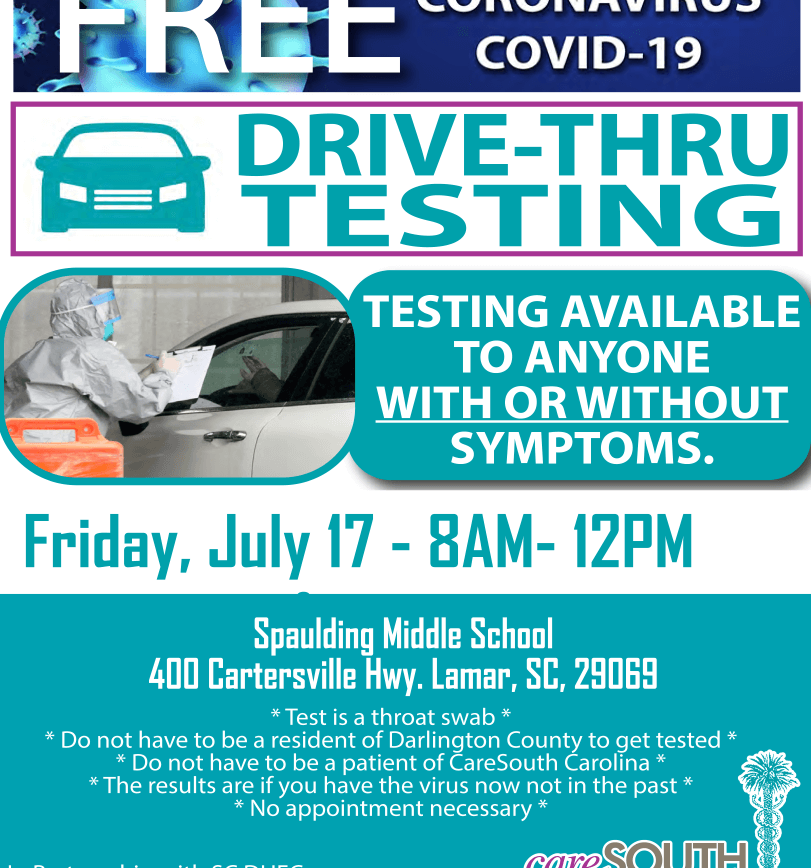 Drive-Thru COVID-19 Testing In Lamar