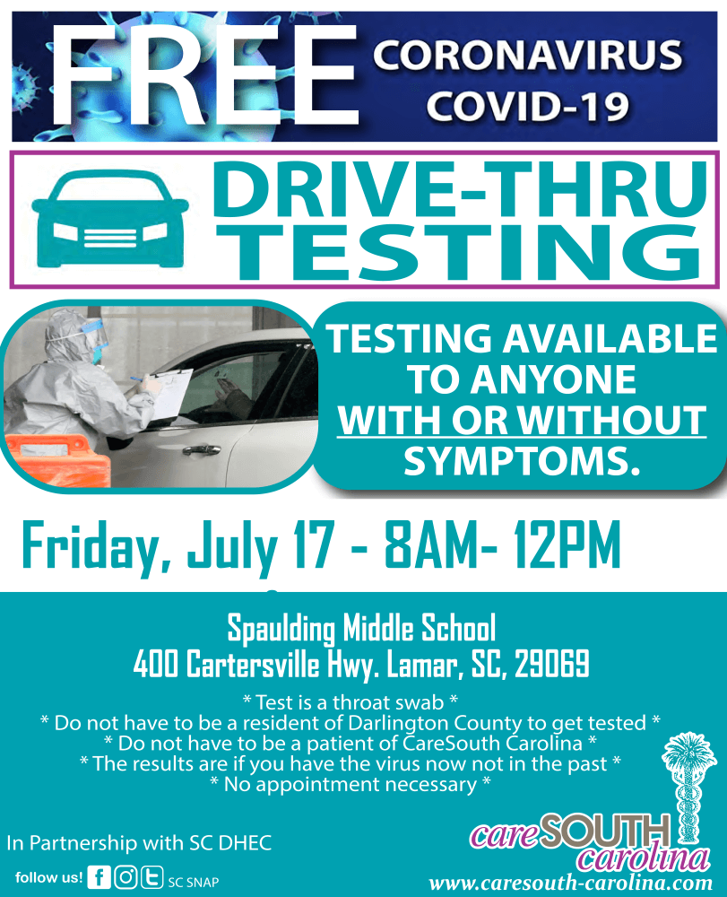 drive-thru covid testing in lamar