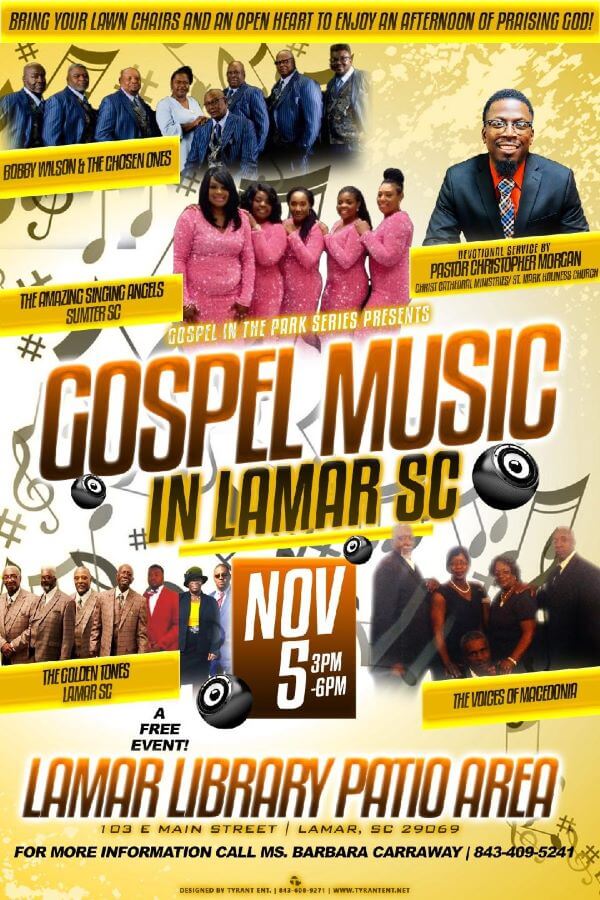 Gospel Music In The Park (Lamar Library) November 5 2023